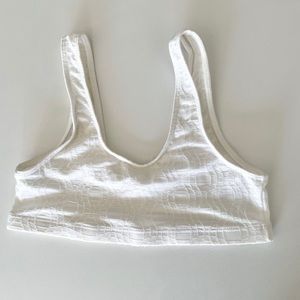 SOLD on Depop Vintage White Patterned Bra